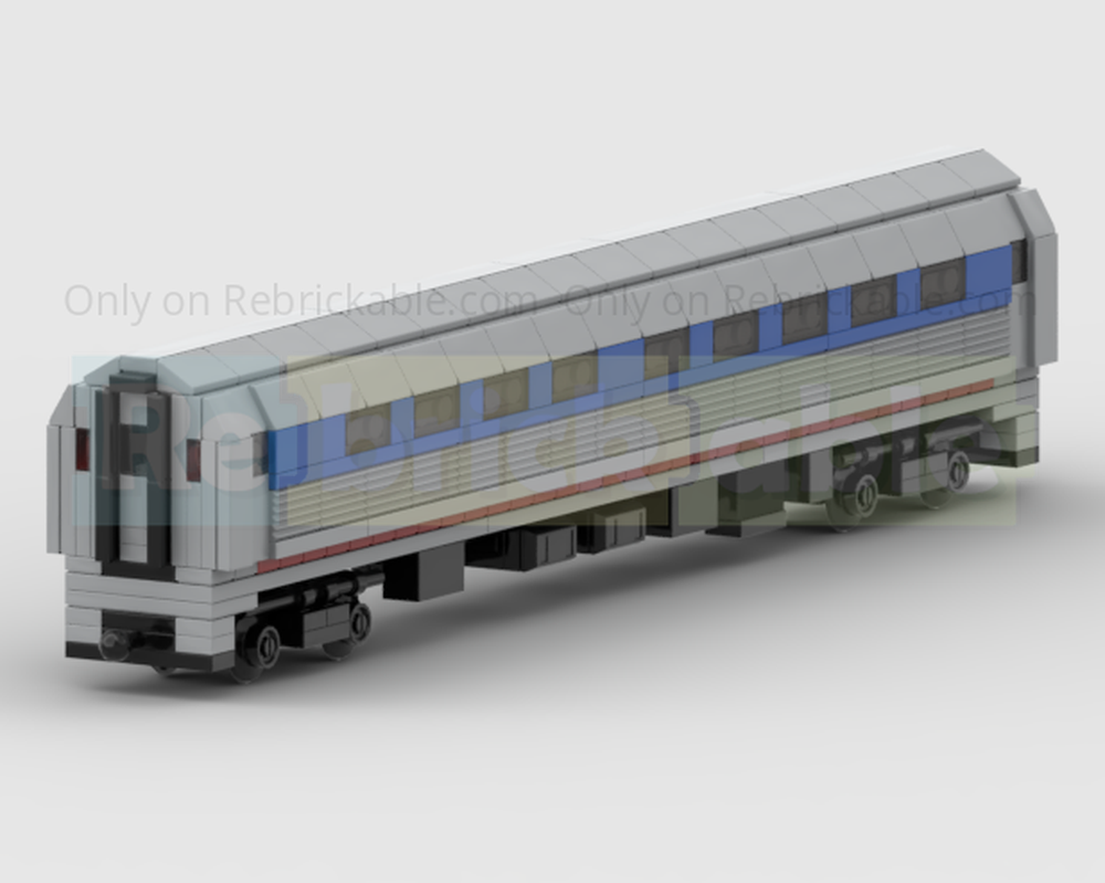 Lego 4-Wide Am Trak Amfleet 1 Passenger Carriage