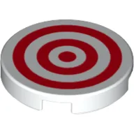Tile Round 2 x 2 with Red Circles Print