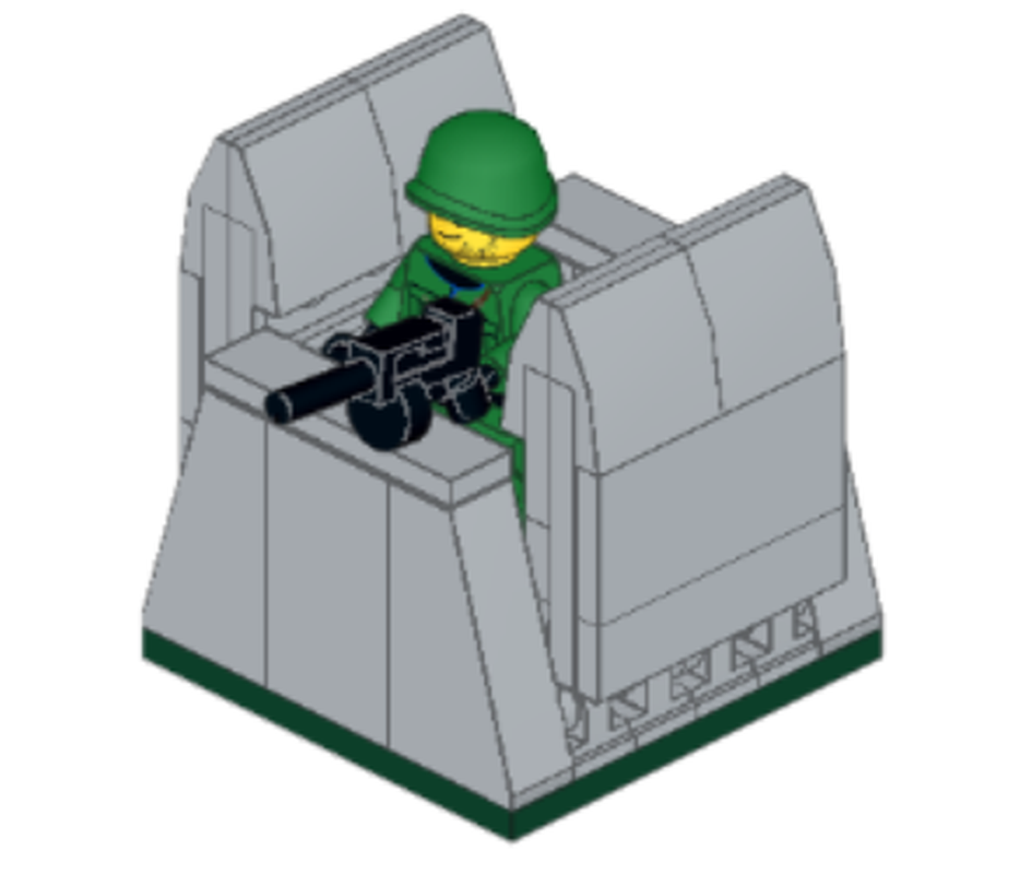 Lego WarBuilds Machine Gun Pit