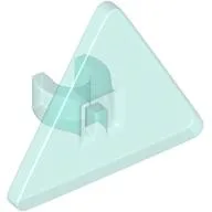 Road Sign Clip-on 2.2 x 2.667 Triangular with Open O Clip / Trans-Light Blue