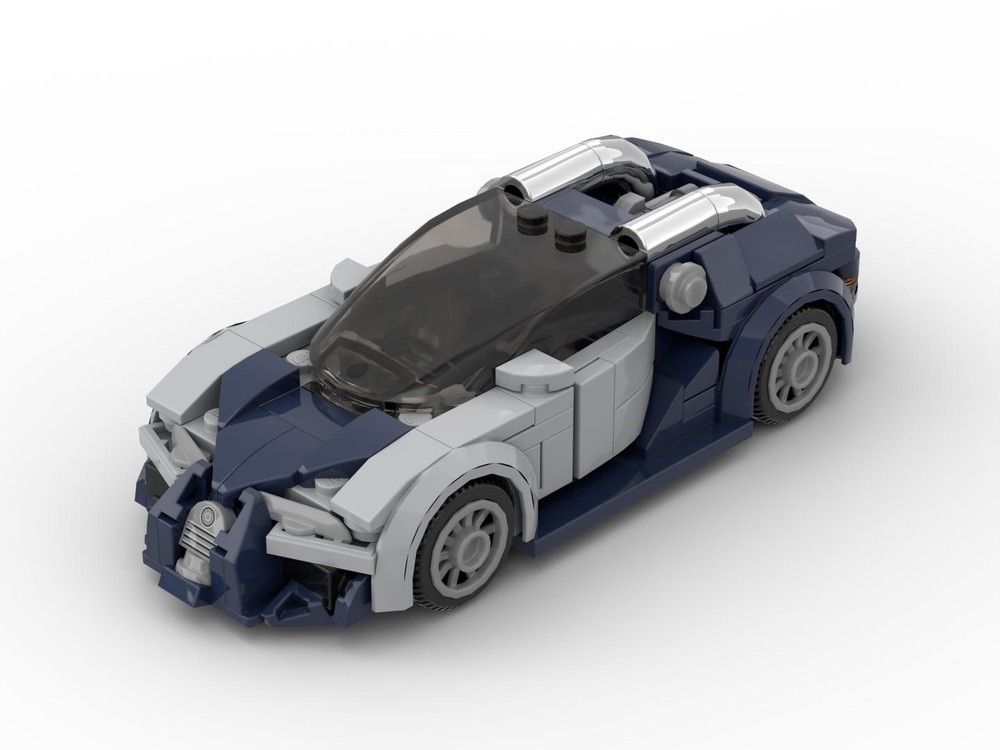 Lego 2005 Bugatti Veyron (6-wide / city scale) v2