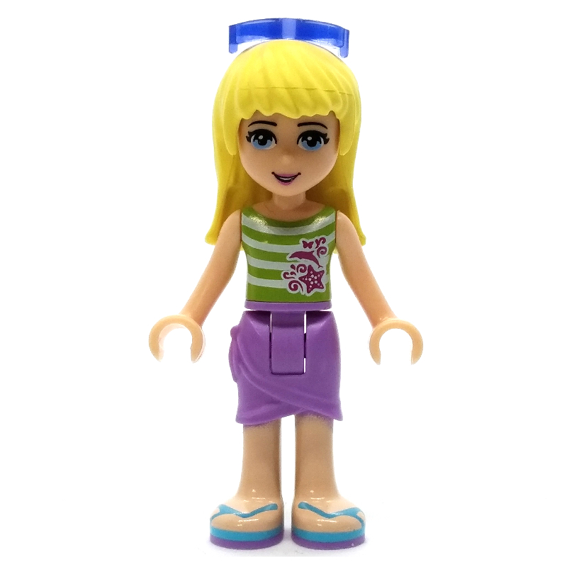 Lego Stephanie - White/Lime Top, Lavender Skirt, Glasses