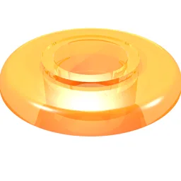 Clikits Bead, Ring Thin Large with Hole and High Connector / Trans-Orange