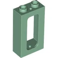Window 1 x 2 x 3 Train with Inside Stud Holder / Sand Green