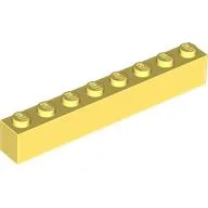 Brick 1 x 8 / Bright Light Yellow