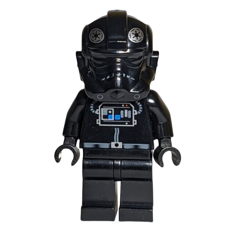 Lego TIE Pilot, Plain Legs, Printed Black Head