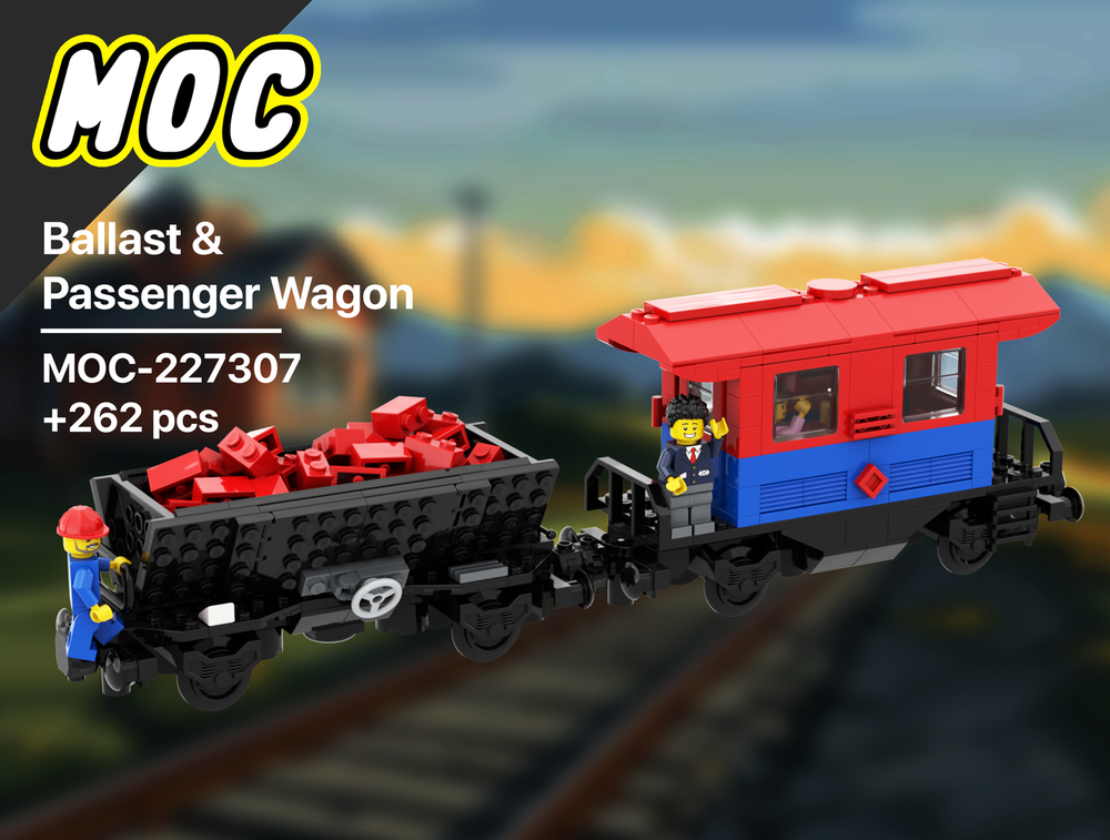 Lego Ballast & Passenger Wagon | Trains | City | Western