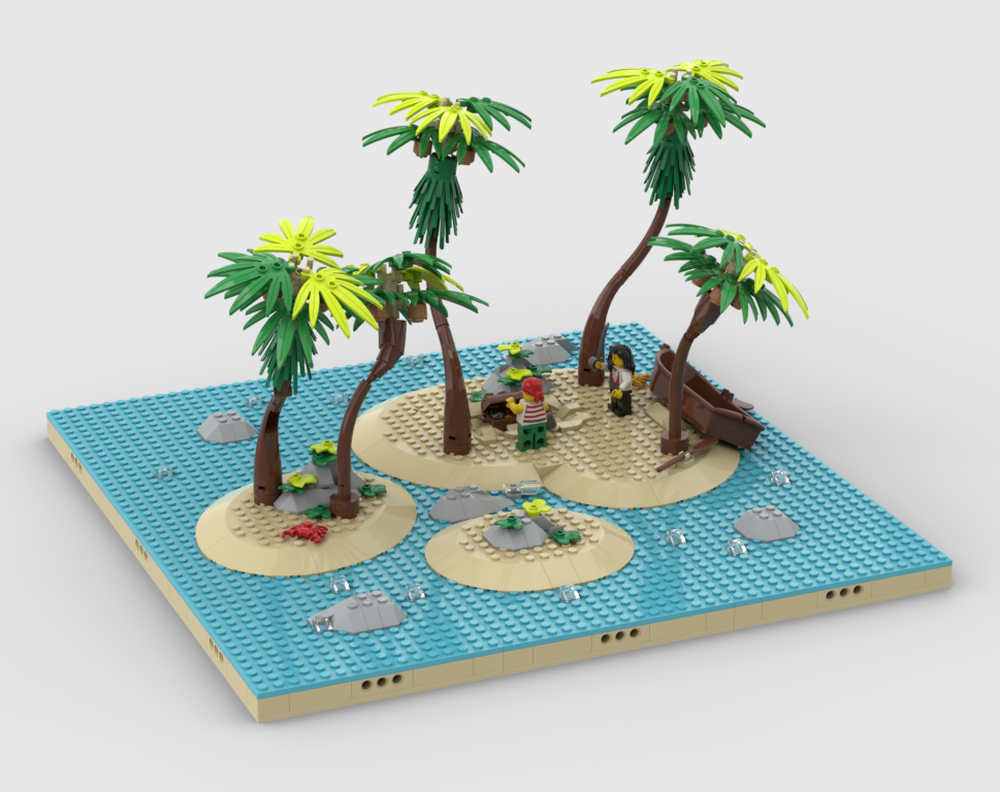 Lego Pirates Diorama - Deserted Island