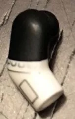 Arm, Right with Black Short Sleeve and Silver Trim Pattern