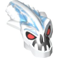 Lego Minifig Head Special, Barraki Pridak / White