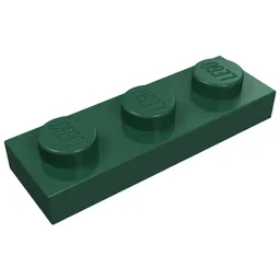 Plate 1 x 3 / Dark Green