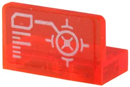 Panel 1 x 2 x 1 with Silver Head-Up Display (HUD) with Crosshairs Pattern (Sticker) - Set 70361