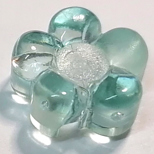 Lego Clikits Icon, Flower 2 x 2 Small, 5 Petals with Hole / Trans-Very Lt Blue