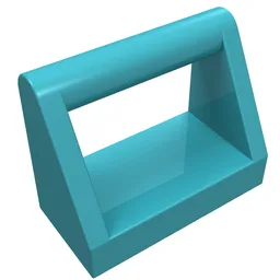 Tile Special 1 x 2 with Handle / Medium Azure