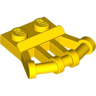 Lego Plate Special 1 x 2 with Angled Handles on Side / Yellow