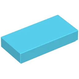 Tile 1 x 2 with Groove / Maersk Blue