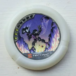 Large Figure Throwing Disk, Flare and Spark, 3 Pips, Spark Throwing Disk Print / Glow In Dark Opaque