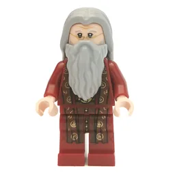Albus Dumbledore, Dark Red Robes, Light Bluish Gray Hair and Beard