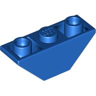 Lego Brick Sloped Inverted 45° 3 x 1 Double with 2 Blocked Open Studs / Blue