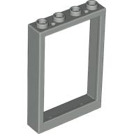 Lego Window 1 x 4 x 5 with Hollow Studs / Light Gray