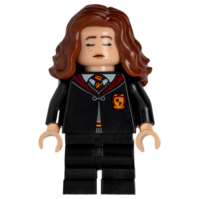 Lego Hermione Granger, Gryffindor Robe Closed, Medium Legs, Sleeping
