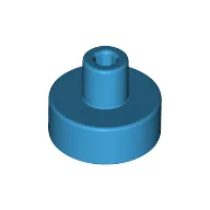 Tile Special Round 1 x 1 with Hollow Bar / Dark Azure