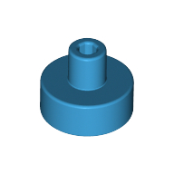 Lego Tile Special Round 1 x 1 with Hollow Bar / Dark Azure