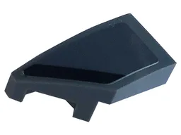 Wedge 2 x 1 x 2/3 Left with Black Stripe on Dark Bluish Gray Background Pattern (Sticker) - Set 76903