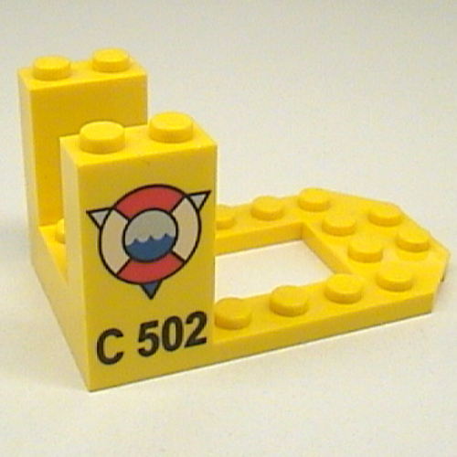Lego Cockpit 7 x 4 x 3 with Coast Guard Logo and C 502 Print
