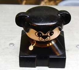Duplo 2 x 2 x 2 Figure Brick, Dog, Black Base with Collar, Black Hair with Ears, White Dog Face