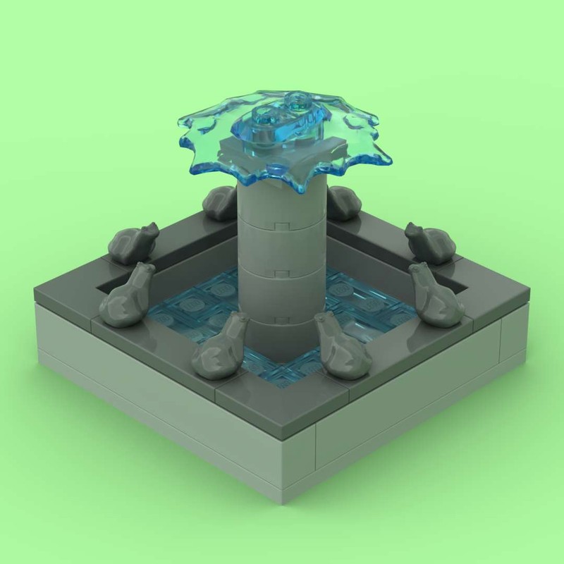Lego Frog Fountain