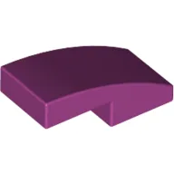 Brick Curved 2 x 1 No Studs [1/2 Bow] / Magenta