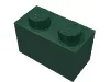 Brick 1 x 2 / Dark Green