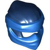 Wrap with Short Back Knot Smooth, Blue Mask Pattern / Dark Blue