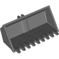 Construction Vehicle Bucket 4 x 8 with Locking 2 Finger Hinge, Raised Inside / Dark Bluish Gray