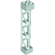 Support 2 x 2 x 10 Girder Triangular Vertical - Type 4 - 3 Posts, 3 Sections / Light Aqua