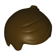 Lego Hair Rear Cowlick / Dark Brown