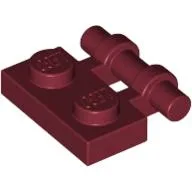 Plate Special 1 x 2 Side Handle [Free Ends] / Dark Red