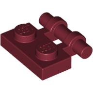 Lego Plate Special 1 x 2 Side Handle [Free Ends] / Dark Red