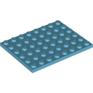 Lego Plate 6 x 8 / Medium Azure