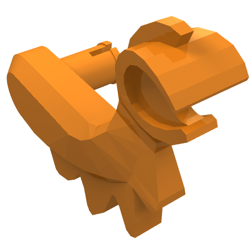 Lego Animal / Creature Body Part, Dinosaur / Dragon Arm, Right / Orange
