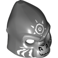 Lego Mask Gorilla with Light Bluish Gray Face and White Tribal Sun Print / Dark Bluish Gray