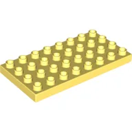 Duplo Plate 4 x 8 / Bright Light Yellow