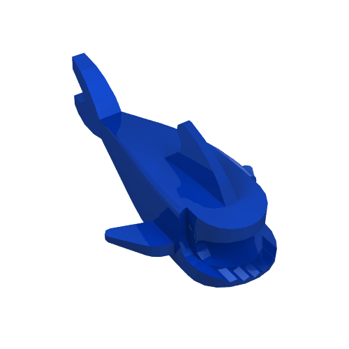 Lego Animal Body Part, Shark Body, with Bottom Tube