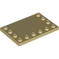 Plate Special 4 x 6, Studs on 3 Edges / Tan