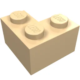 Brick 2 x 2 Corner / Very Light Orange