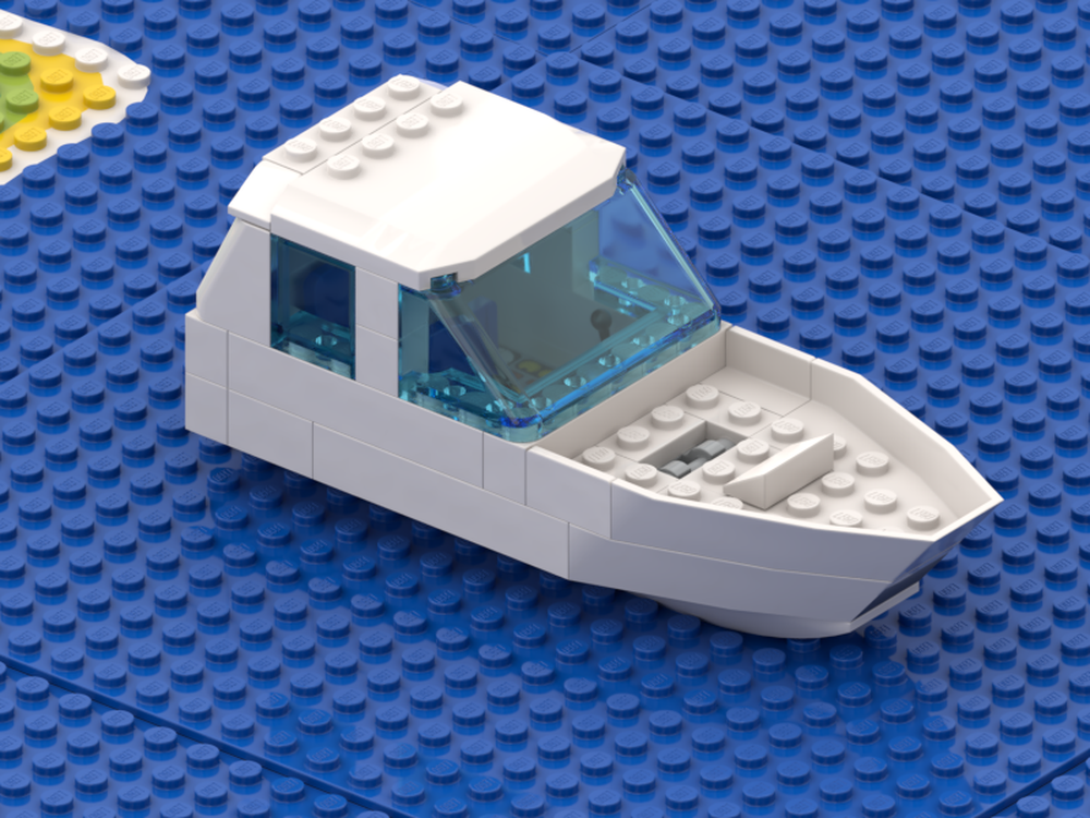 Lego police chase boat 1