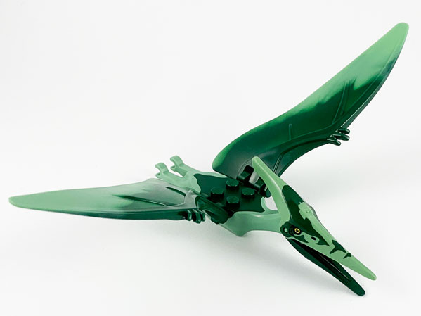 Lego Dinosaur Pteranodon with 4 Studs with Dark Green Back and Forehead