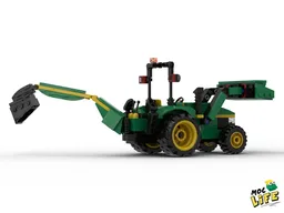 John Deere 4000 with backhoe
