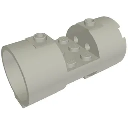 Cylinder 3 x 6 x 2 2/3 Horizontal Solid Studs / Light Bluish Gray